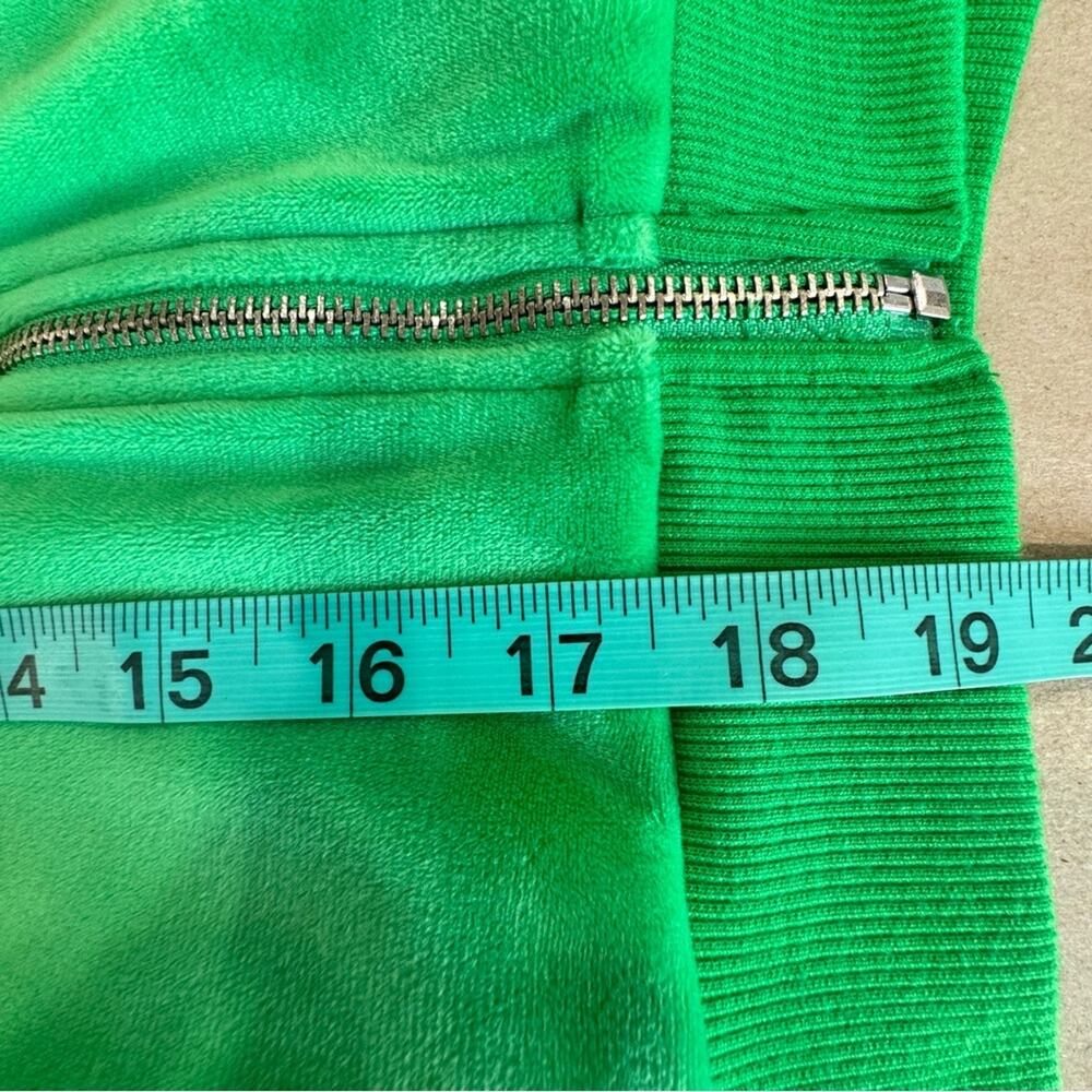 Y2K 1999 Velour Crop Refuge Athletics Jersey Zipper Jacket Small - Picture 10 of 13